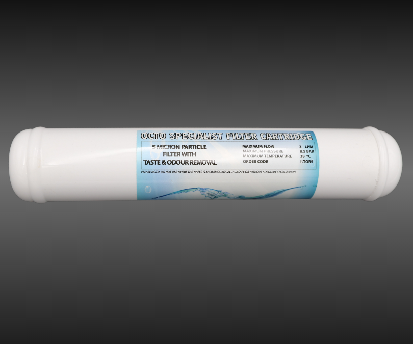 In Line 5 micron particle filter with taste & odour removal – ILTOR5 – used in Slimline 3 Stage