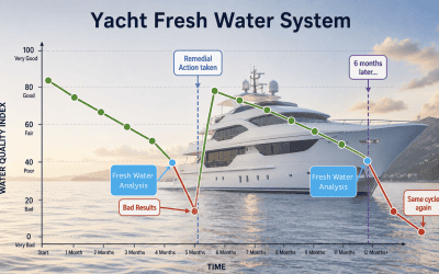Why potable water systems on yachts develop recurring water quality problems